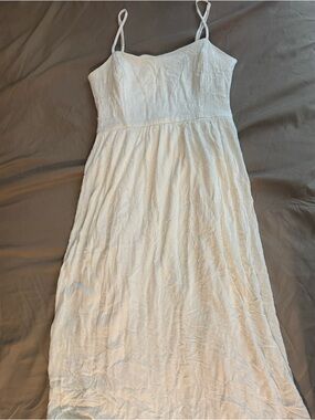 Thirty/ thirty White Spaghetti Strap Maxi Dress